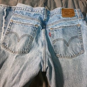 Distressed Levi jeans